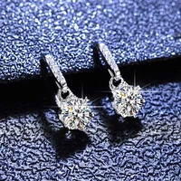 trendy 925 sterling silver 0 5 carat d color vvs1 moissanite drop earrings snowflake women plated platinum pass diamond tester
