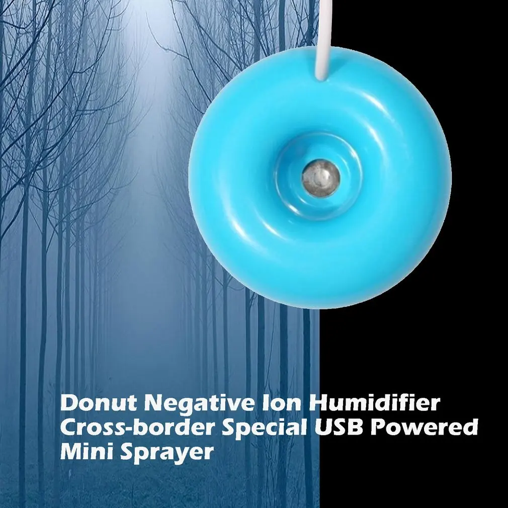 

Donut Humidifier Aroma Essential Oil Diffuser Mini Moisture Fogger Humidifi USB Powered Mini Sprayer Home Atomizer Aromatherapy