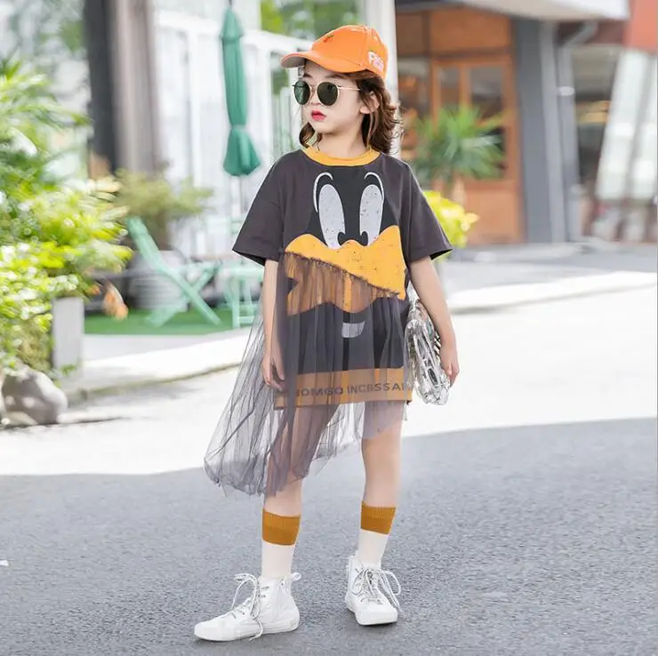 2020 Korean style girls patchwork ruffles dress fashion summer dresses 4-9 years F290 | Детская одежда и обувь