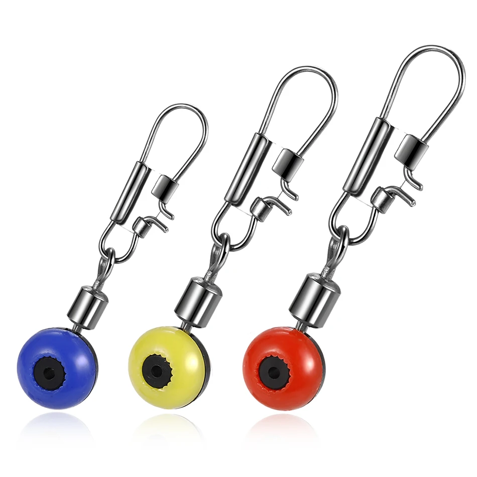 Fishing Connector Swivels Float Bobber Stops Space Beans Pin Bearing Rolling Snap for Sea Fishing Hooks Lure Tackle Accessories