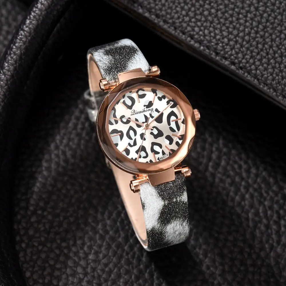 Montre Femme новые модные женские часы кожаная с леопардовым принтом аналоговые кварцевые часы женские наручные часы Reloj Mujer женские часы