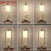 brother modern table lamps brass creative led luxury desk light for home decoration bedroom