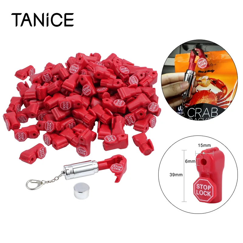 TANiCE 100 шт. пластиковый замок безопасности Противоугонный + Магнитный Ключ деташер