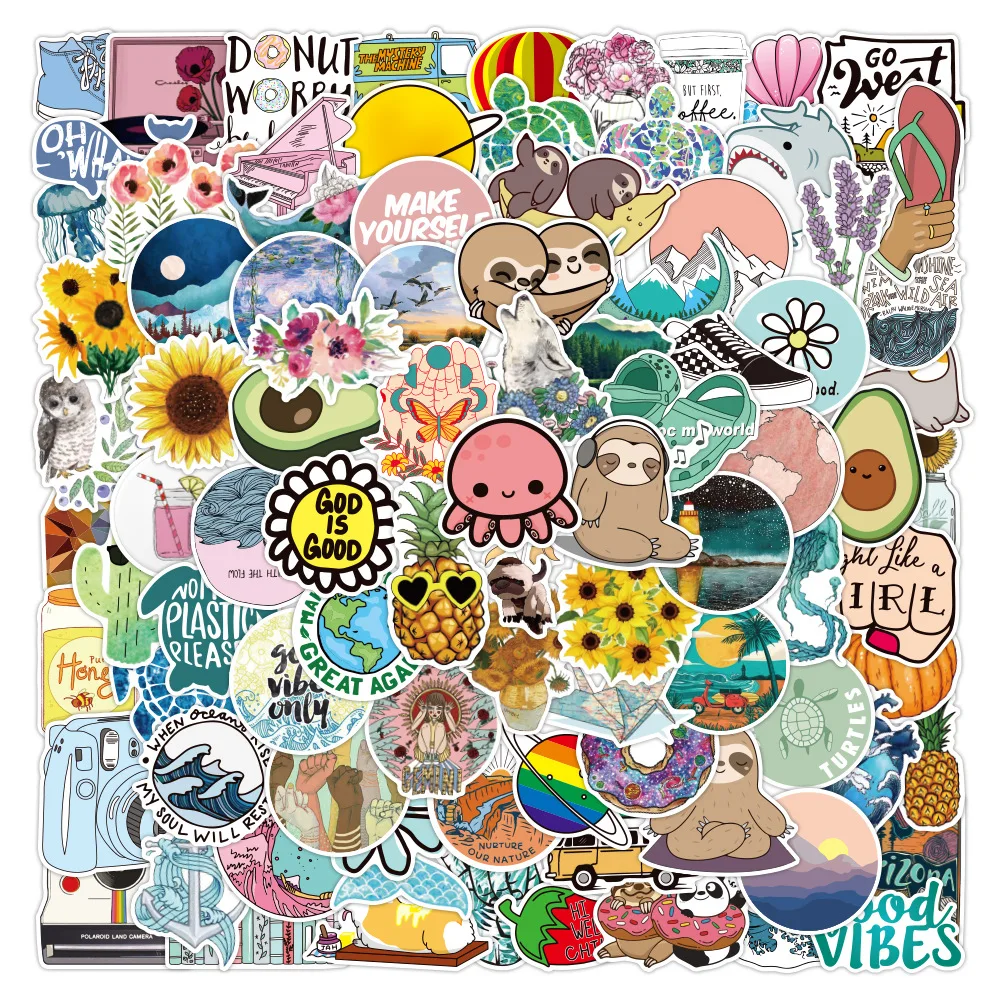 

10/50/100PCS INS Style VSCO Stickers Laptop Guitar Luggage Fridge Phone Bike Waterproof Graffiti Sticker Decal Kid Classic Toy