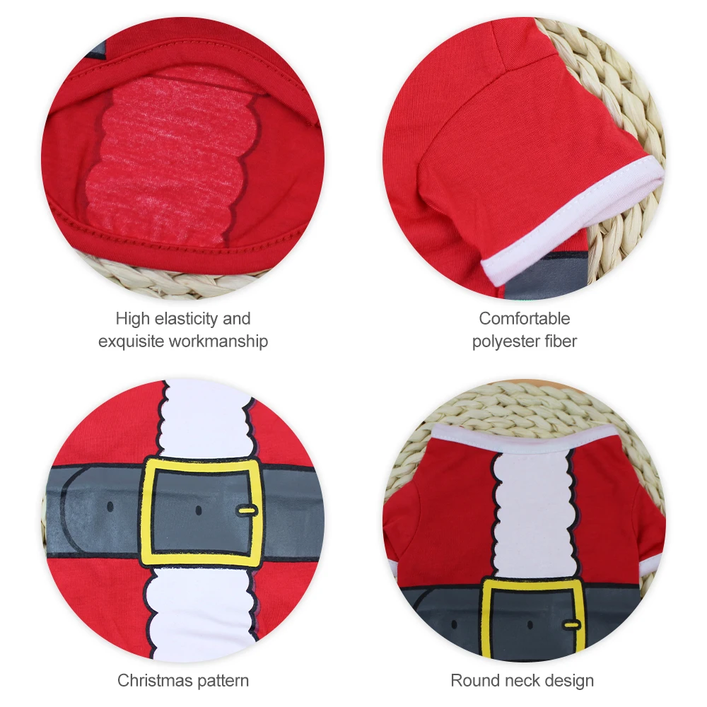 Зимняя теплая футболка для собак Рождественское украшение одежда жилет из