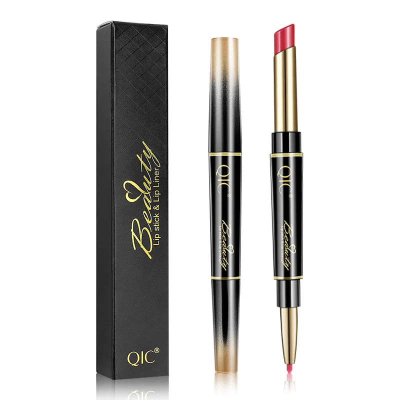 

Cross border express QIC rotary Lip Liner Pen draw a beautiful lip contour not to fade two headed lipstick