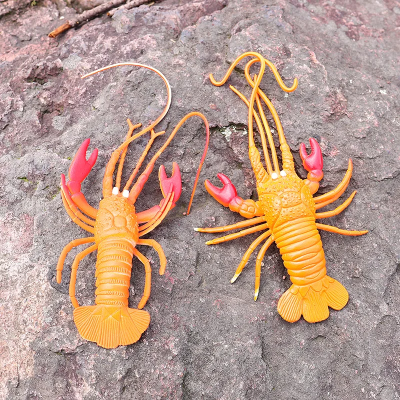 

24cm Simulation Lobster Crab Simulation Model Soft Rubber Squeak Pinch Science and Education Cognitive Scene Prop Decoration Toy