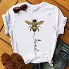 Футболка женская с пчелами, Повседневная Свободная рубашка в стиле унисекс, с натуральными пчелами, на лето