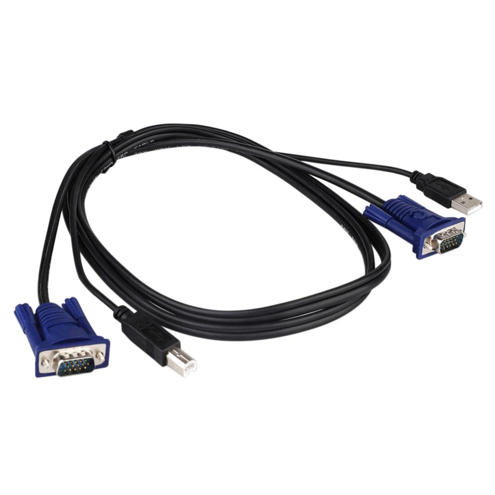 4 порта USB 2 0 KVM переключатель коробка + Кабели клавиатура Монитор VGA SVGA ПК ноутбук