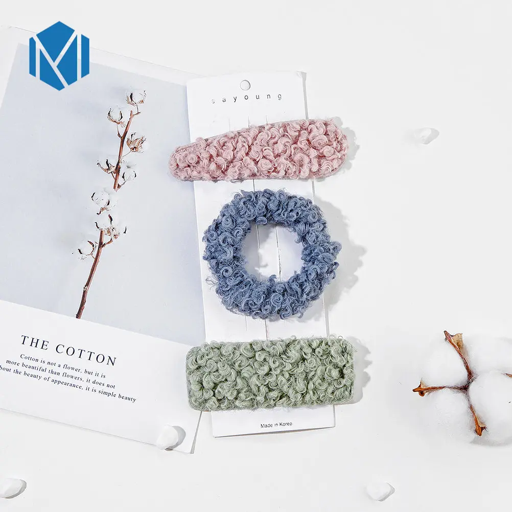 Супер ткань 3 шт./компл. зимнее пальто из овечьей шерсти для детей резинка волос