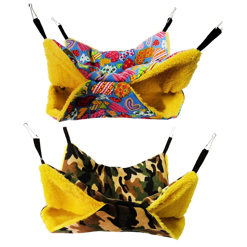 Теплый двухслойный Камуфляжный гамак в форме сердца птицы хомяка белки