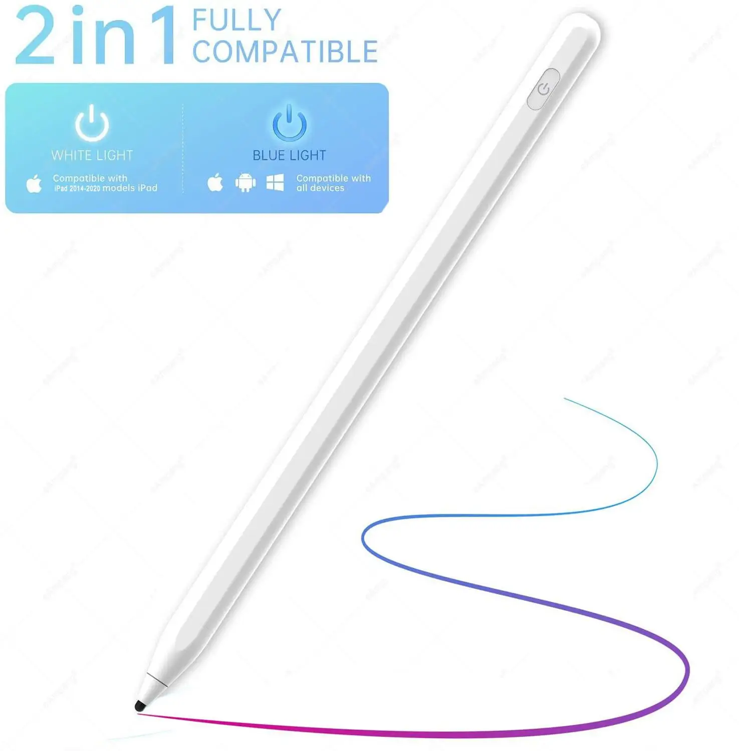 

For Apple Pencil Touch Stylus Pen for Apple iPad 10.2 2019 Air 3 4 Pro 10.5 Pro 11 12.9 2021 2020 9.7 2017 2018 5th 6th 7th 8th