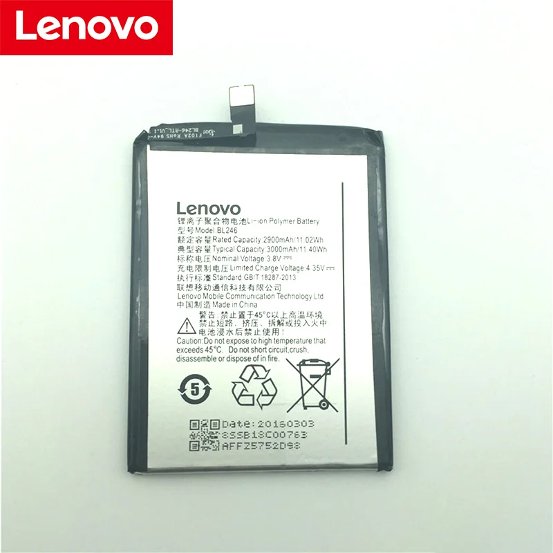 Lenovo 3000 мАч BL246 батарея для lenovo Vibe Shot максимальный максимум Z90 Z90-3 Z90-7 z90a40 телефон батарея высокого качества