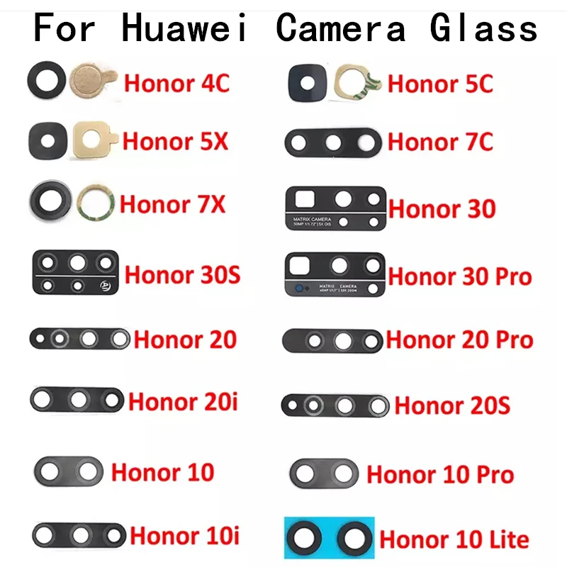 Стекло для объектива камеры Huawei Honor 4C 5C 7C 5X 7X 10 20 30 Pro 2 шт./лот|Корпусы и рамки