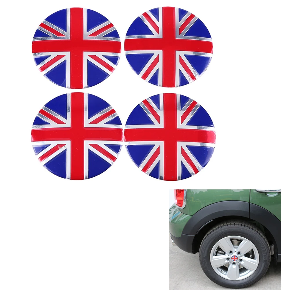 

4 Pcs/Set Car Emblem Badge Sticker Wheel Hub Caps Centre Cover England British The UK Flag Car Sticker