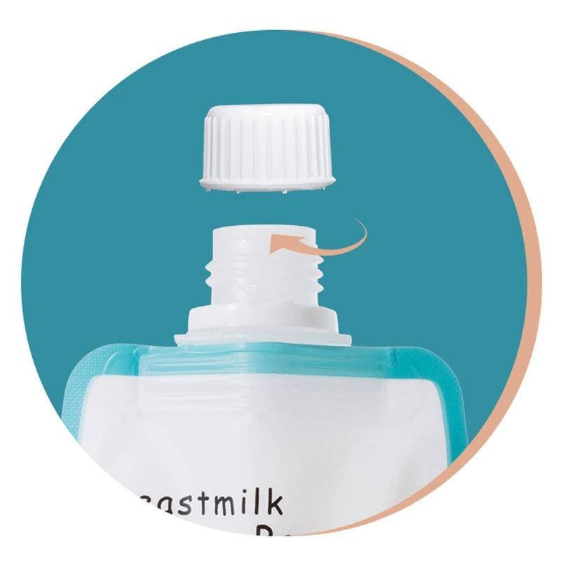 67JC-organizador de leche materna, bolsa de seguridad para madres, suministros de alimentaci&oacute;n, Bolsas de almacenamiento de leche materna, 150ml-4