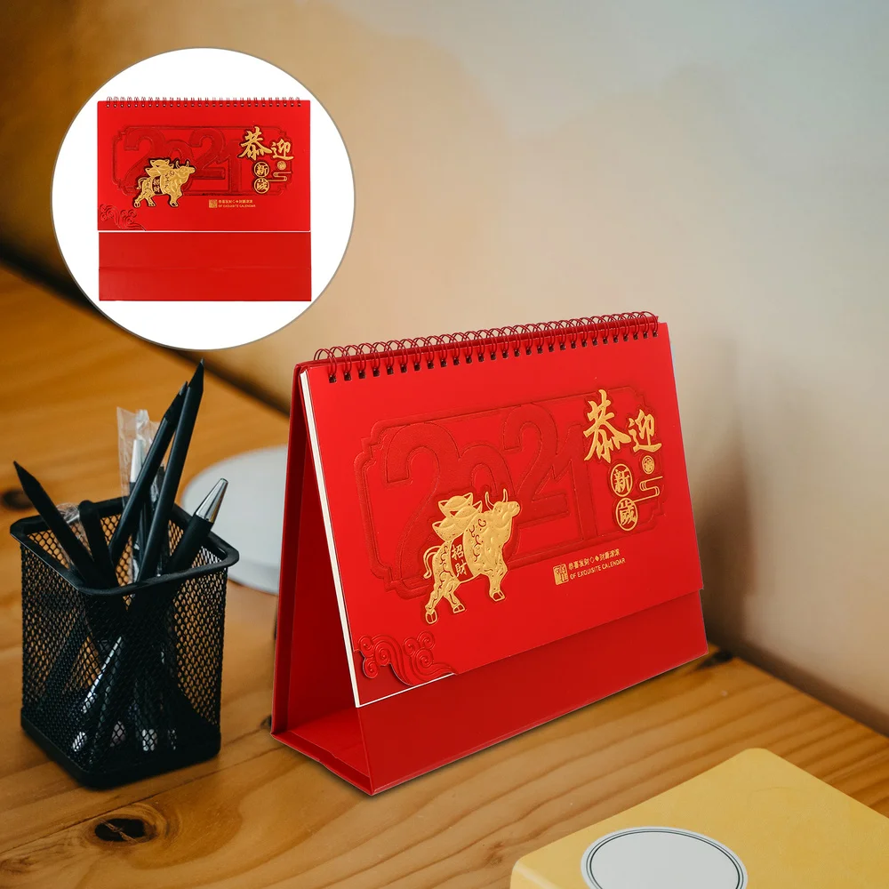 

1 Pc 2021 Year Calendar Chinese Calendar Notepad Desk Calendar Decor for Office