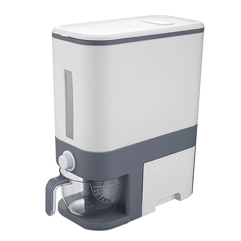 

Large Cereal Dry Food Storage Box Automatic Rice Dispenser Grain Storage Bin Food Dispenser for Home and Kitchen