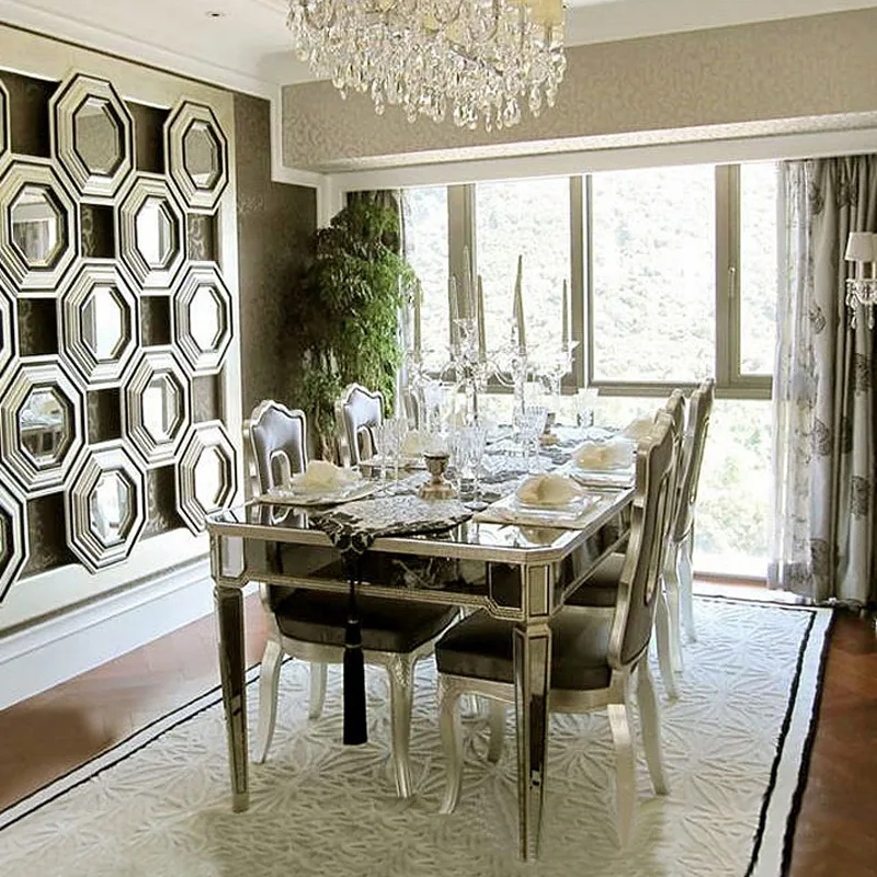 S Retangle Glass Dining Xqd001