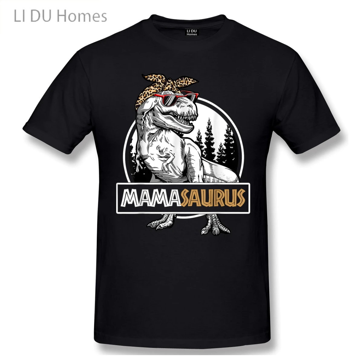 

LIDU Mama Saurus T Shirt Big Size Cotton Short Sleeve Custom Men T Shirt