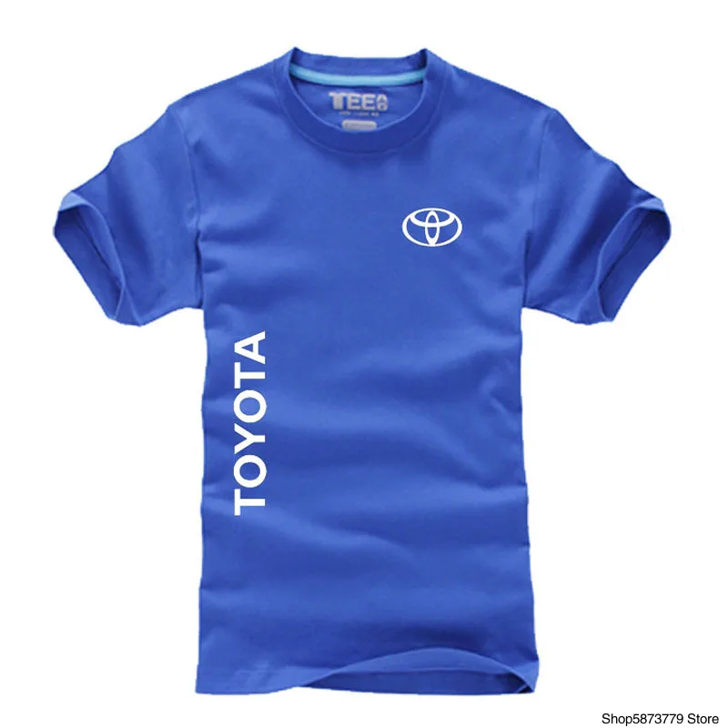

New Summer for Toyota LOGO T shirts mens 100% cotton Fashion Letters T shirt Round Neck short sleeve j9