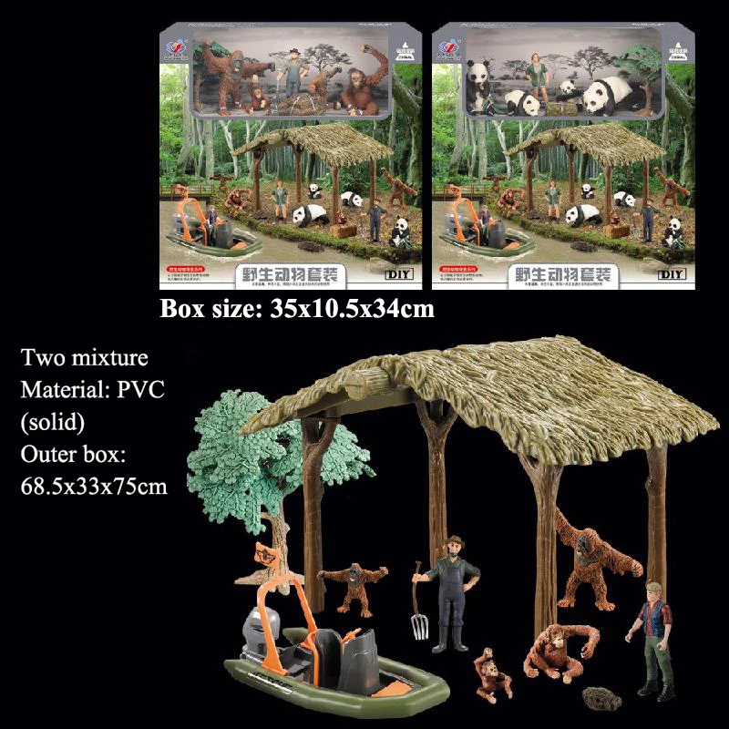 Мини-фигурка зоопарка с животными в мире экшн-фигурка детская игра домашние