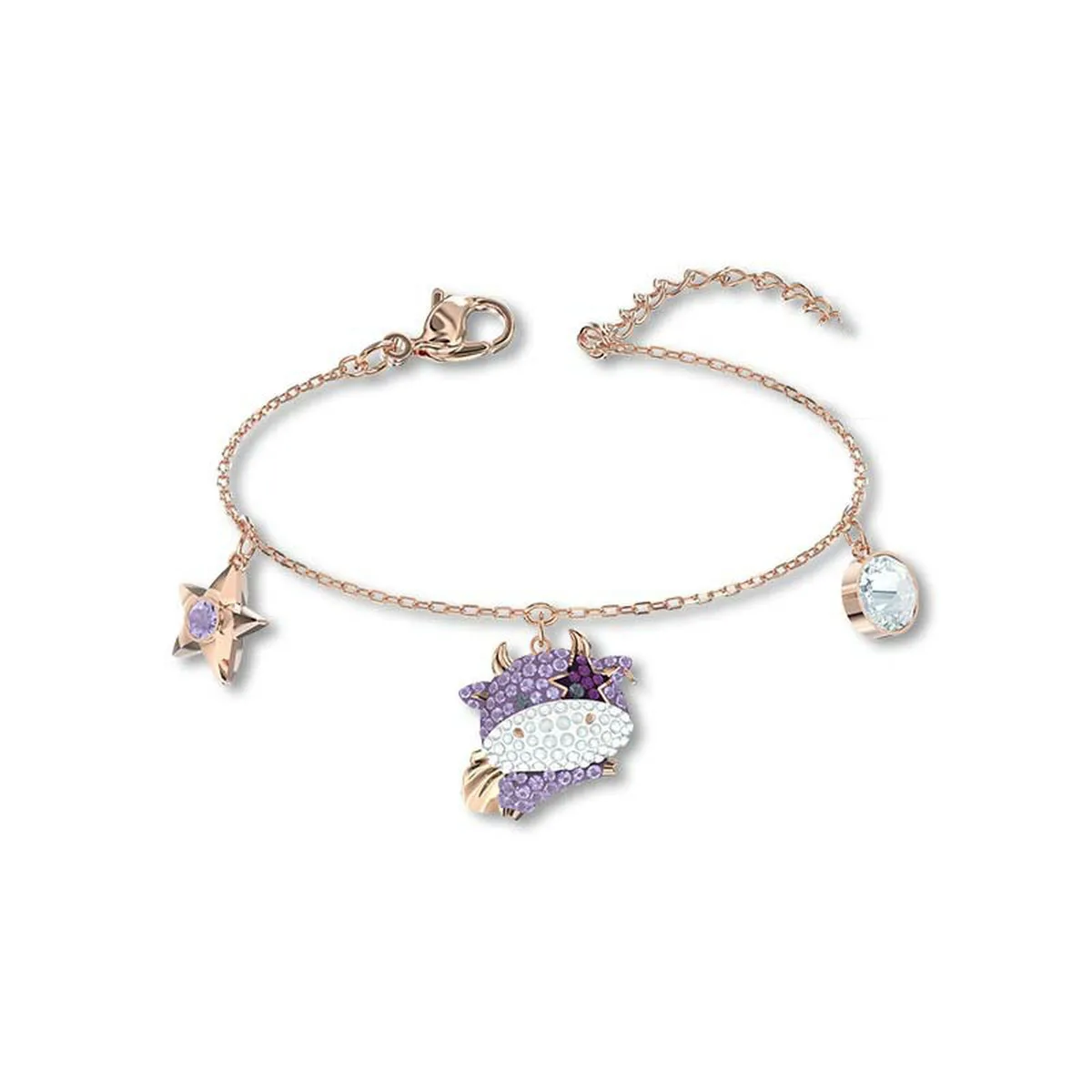 

2021 Fashion Jewelry High Quality SWA Cute and Fun Color Zodiac Bull Star Necklace Female Romantic New Year Gift