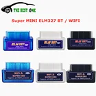 Сканер OBD2 Super Mini ELM327 V2.1, Bluetooth, Wi-Fi, ELM 327 V1.5, на Android, IOS, автомобильный диагностический инструмент, считыватель кодов OBD II
