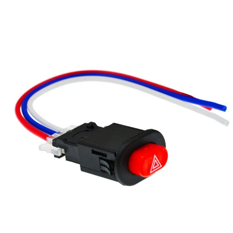 

1PC Motorcycle Hazard Light Switch Double Warning Flasher Emergency Signal w/3 Wires