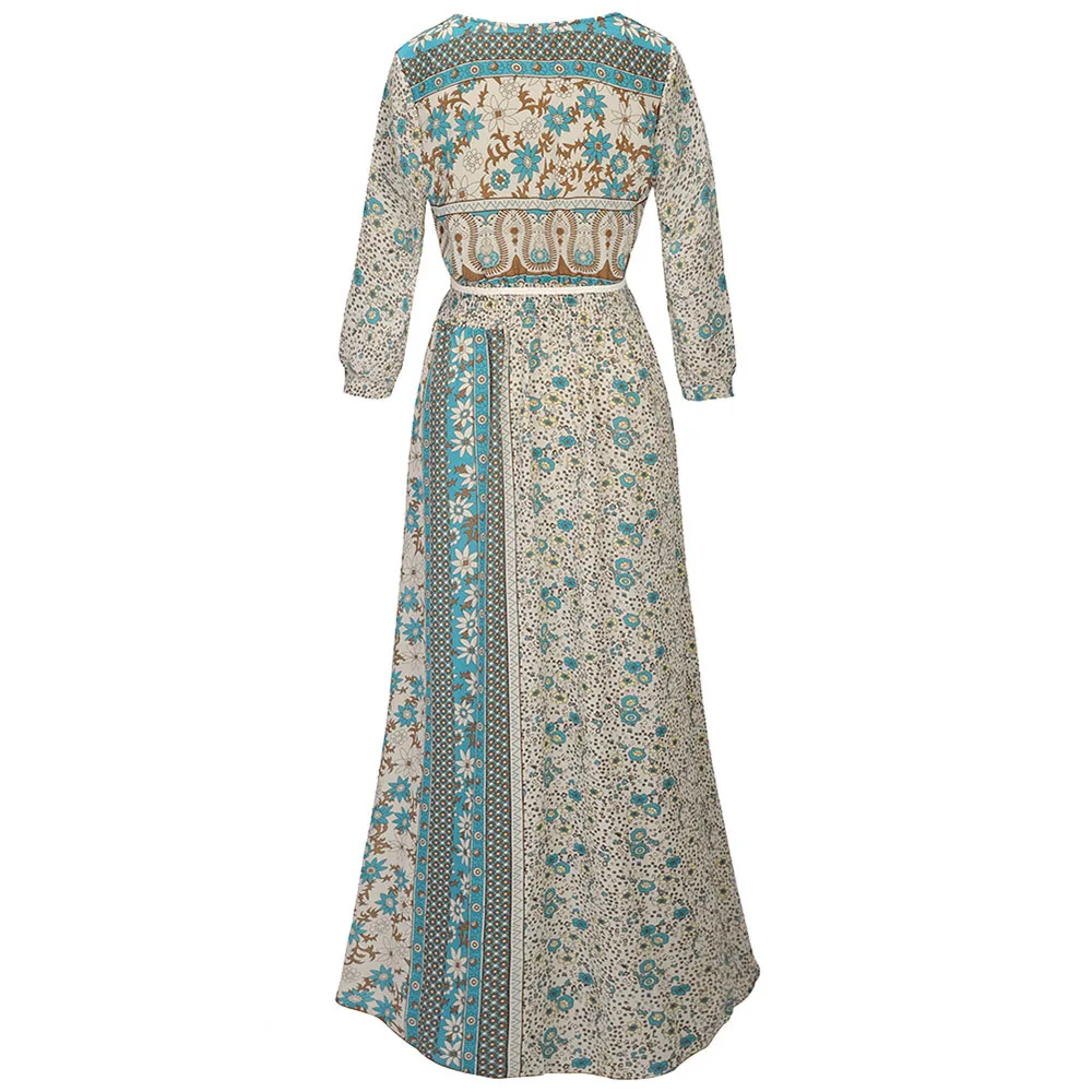 Пляжное шифоновое длинное платье Boho большие размеры весна-лето 2020 богемное