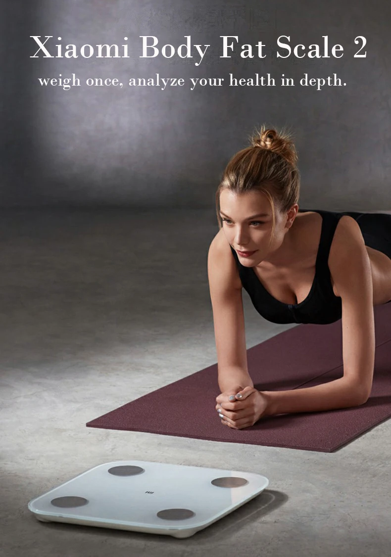 Xiao mi Smart Body Fat mi Balance 2 цифровой счетчик электроэнергии для ванной комнаты