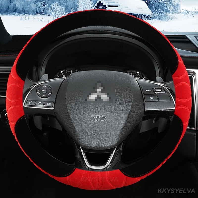 

Чехол на руль автомобиля плюшевый 38 см для Mitsubishi ASX RVR Pajero Sport Outlander PHEV Airtrek Grandis lancer evo Eclipse Cross