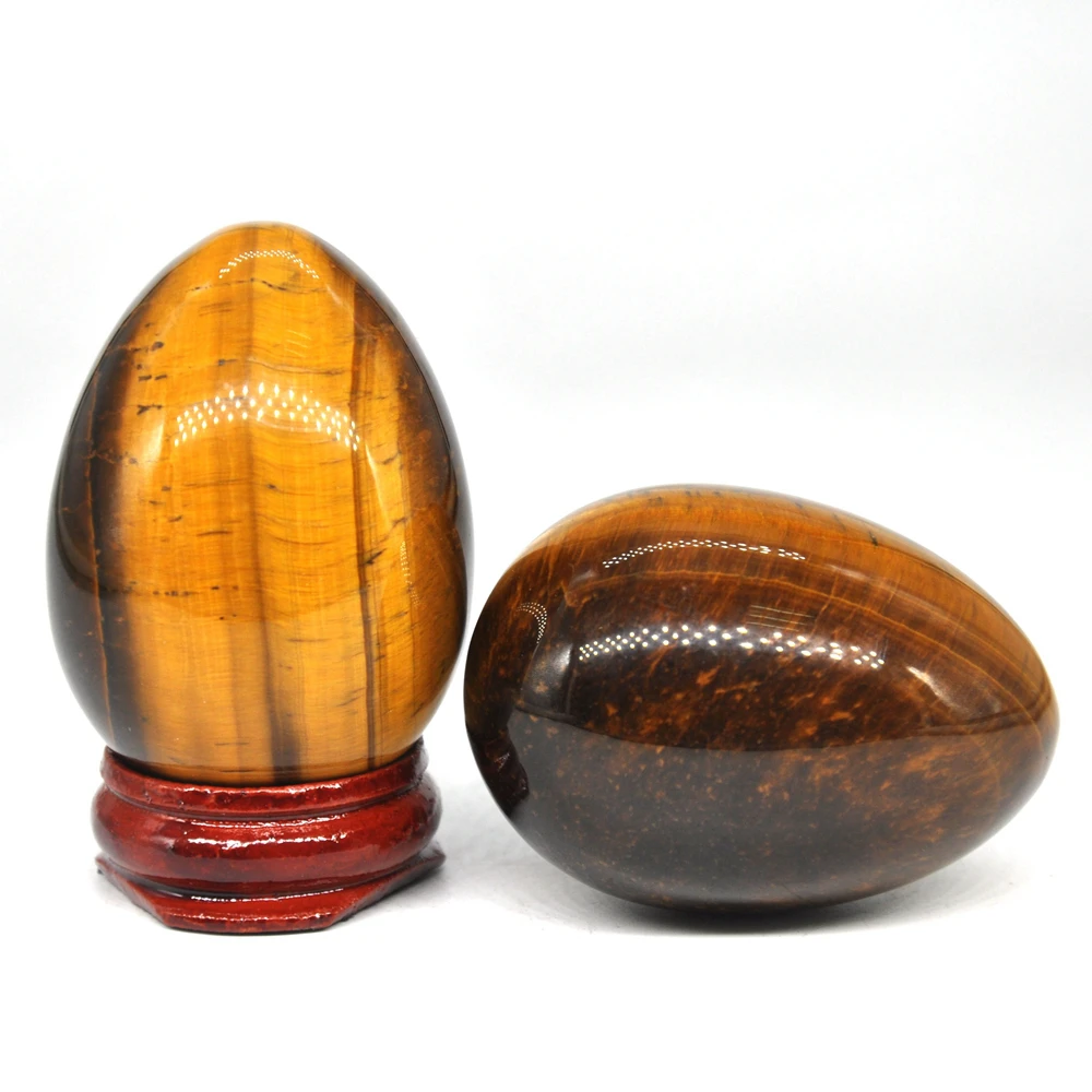 Камень тигровый глаз в форме яйца 35x50 мм