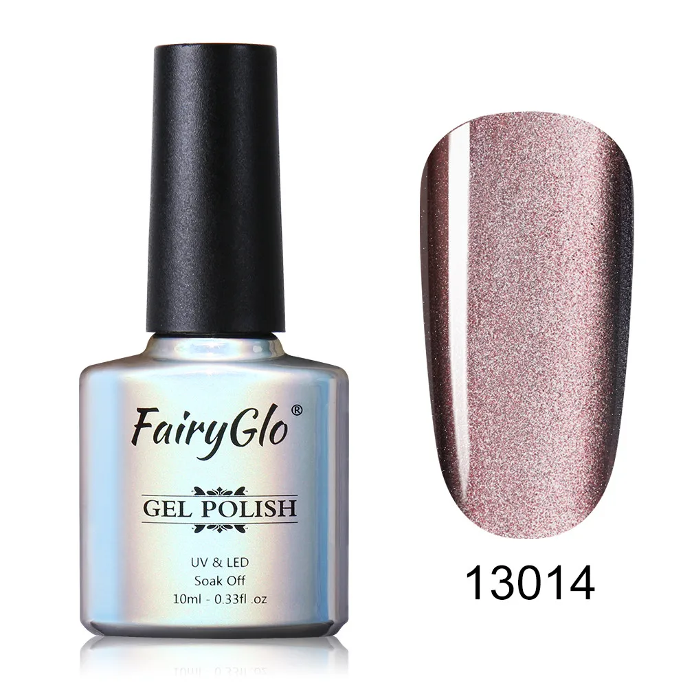 13014 FairyGlo 10ml 5D Wide Line Cat Eye UV Gel Polish Chameleon Cat's Eyes Nail Gel Polish Magentic Nail Gel Varnish Enamel Lacquer - Цвет: 13014