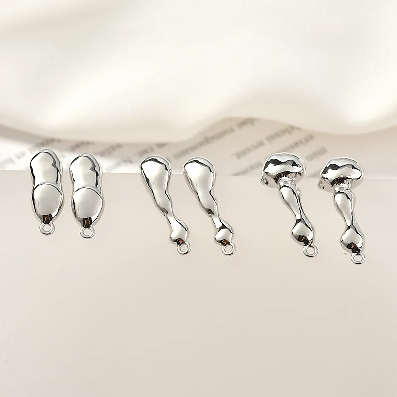 Медные 18K Аутентичные золотые абстрактные неровные серебряные иглы DIY ручной