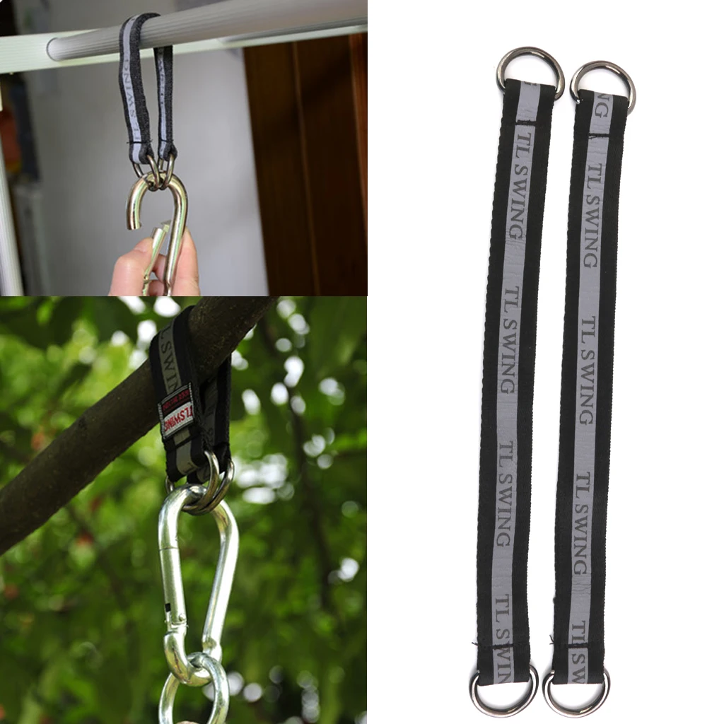 300Kg Bearing Load Heavy Duty Hanging Straps Tree Swing Kits Black | Игрушки и хобби