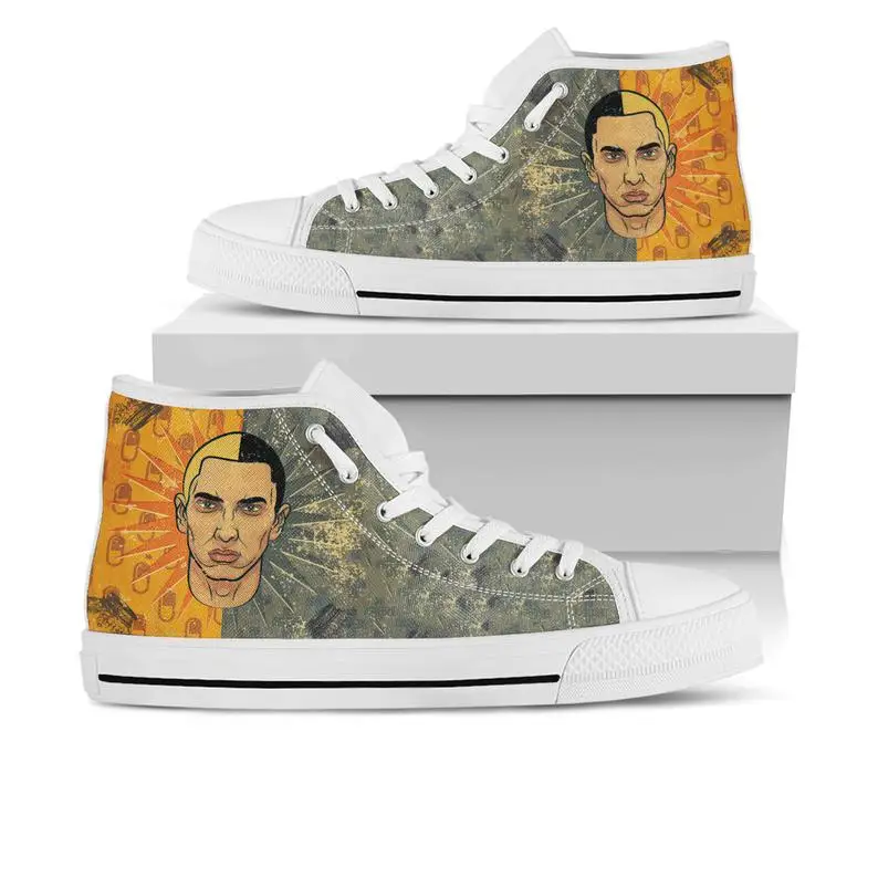 

Eminem Custom Hightops Casual Sneakers Shoes For Man High For Men/high Quality Handiness Light Weight Sneakers