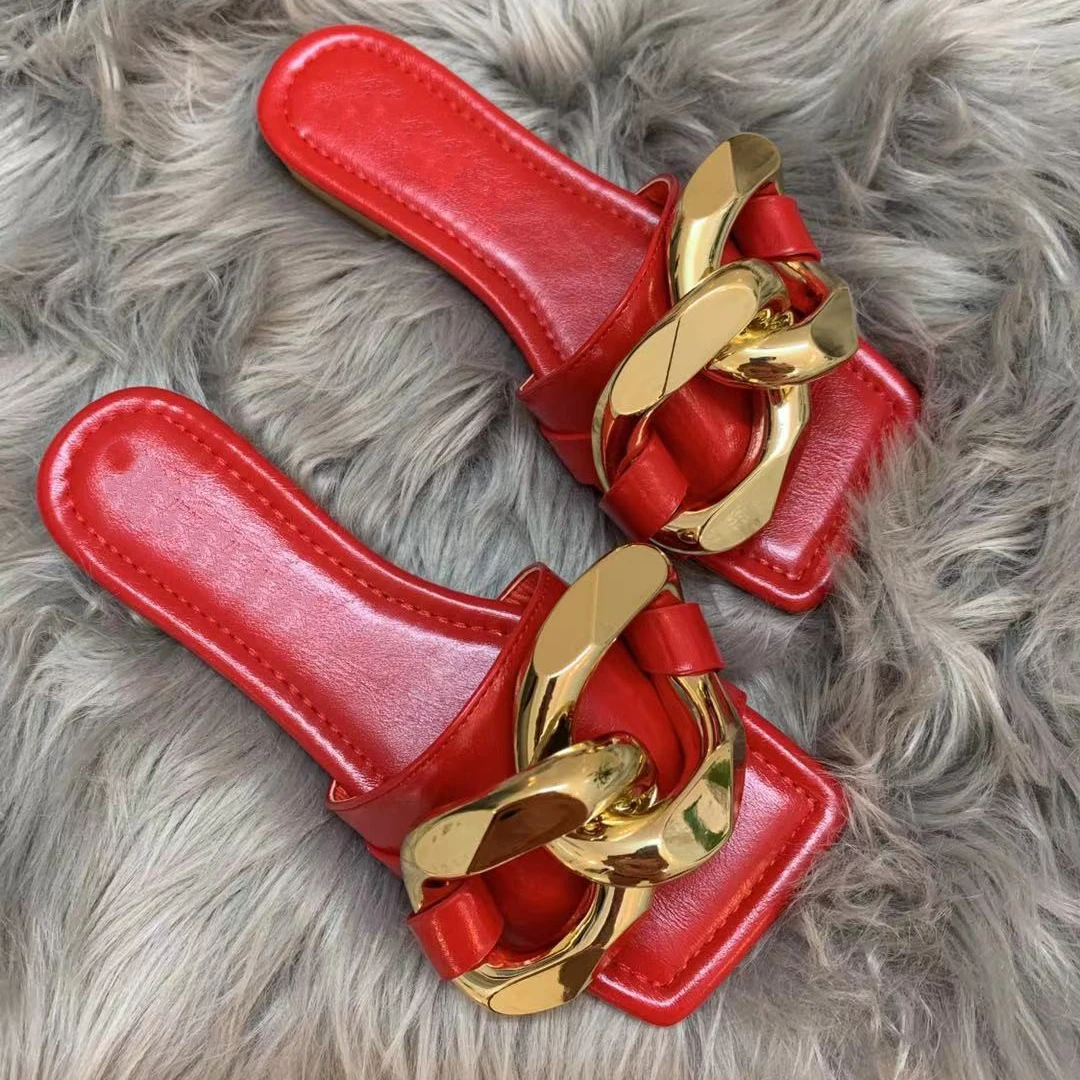 

2021 New Fashion Sandals Chain Strap Sandals for Women