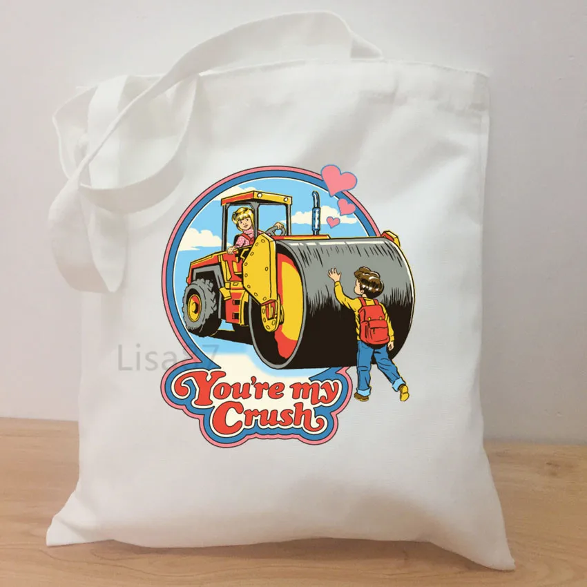 Обнимающая змеиная холщовая женская сумка большая вместительность простые