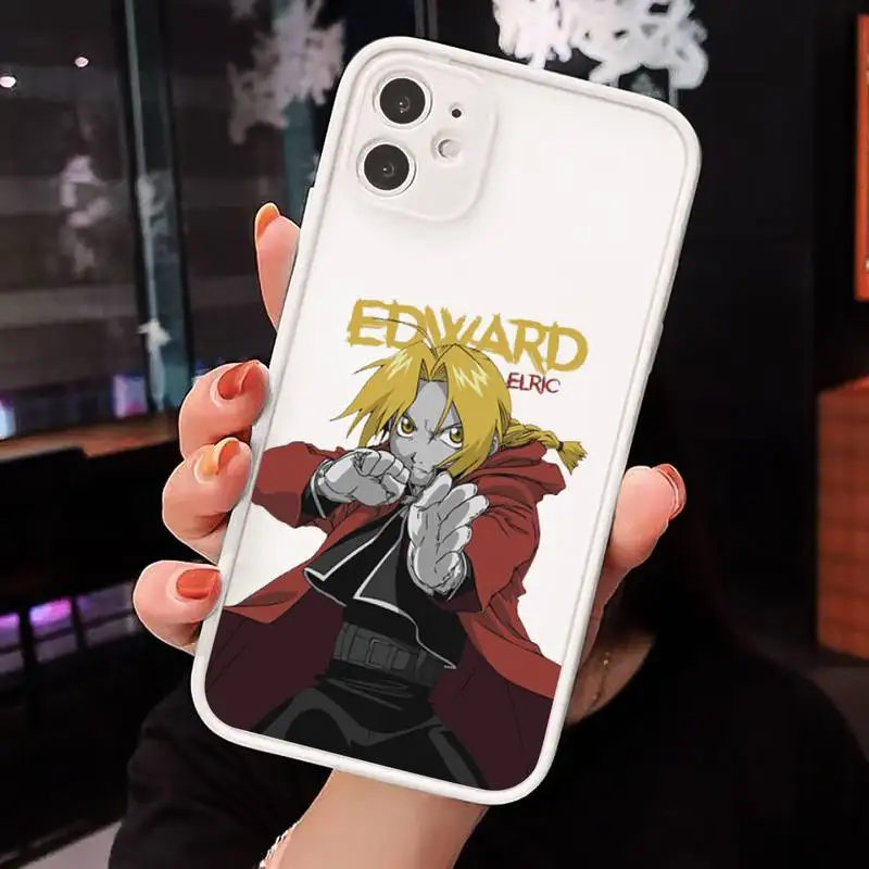 

Fullmetal Alchemist Brotherhood anime Phone Cases matte transparent For iphone 7 8 11 12 plus mini x xs xr pro max cover
