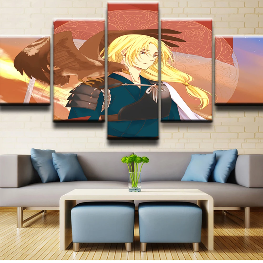 Домашний декор модульная Картина на холсте 5 шт. Йона рассвет анимационная