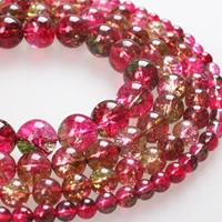 natural stone beads watermelon crystal quartz beads round loose beads 6 8 10 12mm for bracelets necklace jewelry making