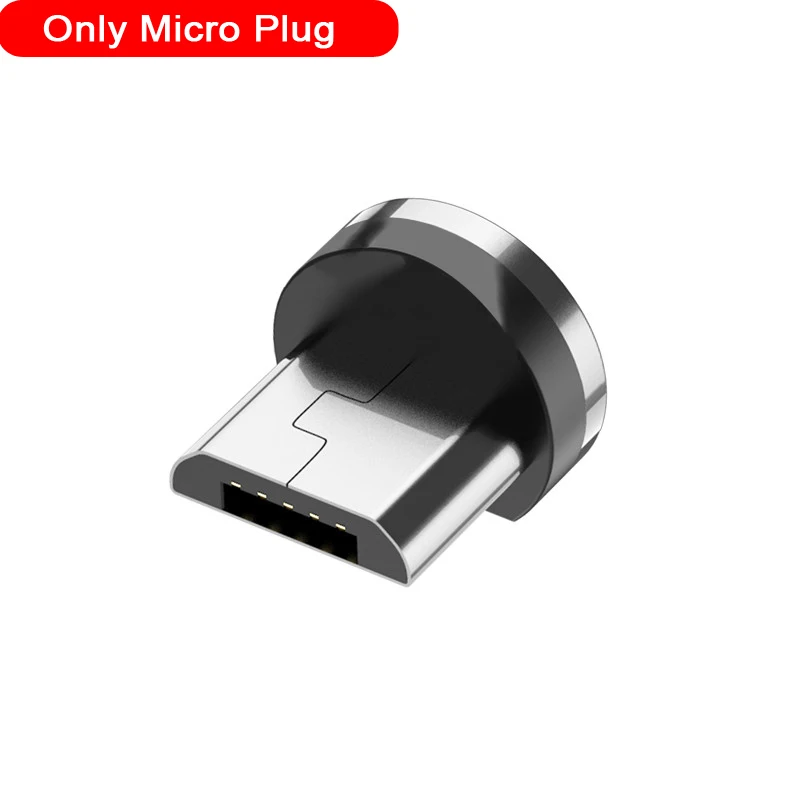 Only Micro Plug Магнитный usb-кабель для быстрой зарядки USB type C кабель магнитное зарядное устройство для зарядки данных Micro usb кабель мобильного телефона кабель USB шнур - Цвет: Only Micro Plug