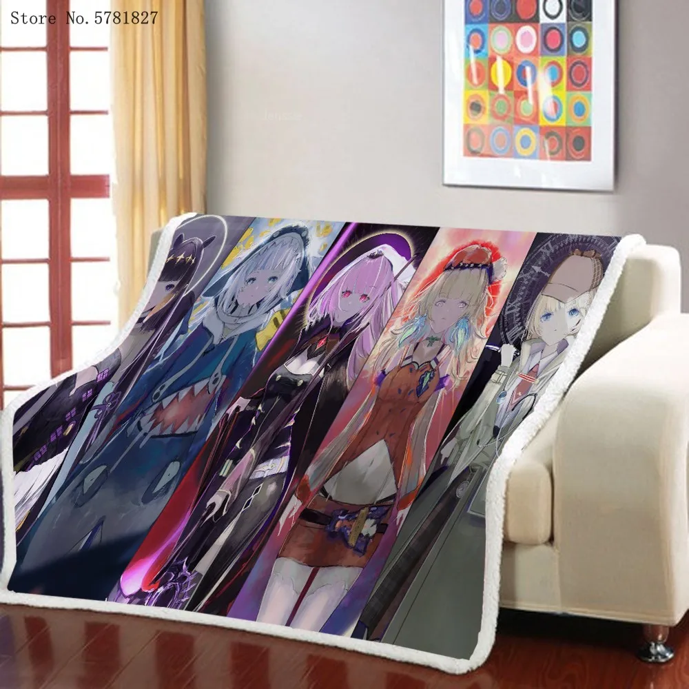 Мультяшное одеяло из шерпы с аниме Привлекательное Женское 3D принтом красивое
