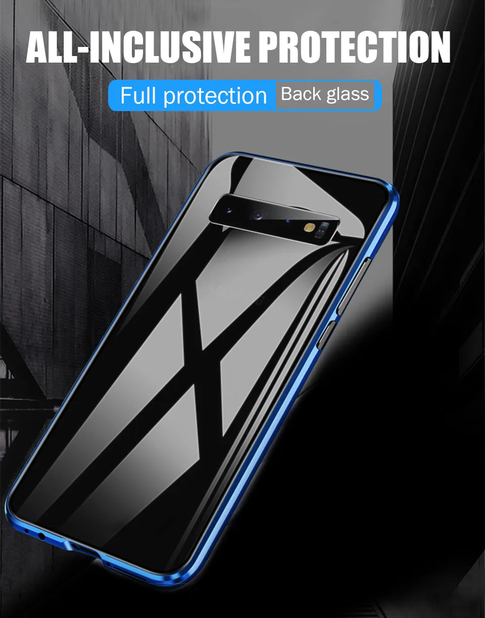 Магнитная Адсорбция противоударный чехол для samsung Galaxy A50 A70 A40 A20 A10 A30 A7 S8 S9 S10e Примечание 10 9 8 Plus кейс на заднюю панель