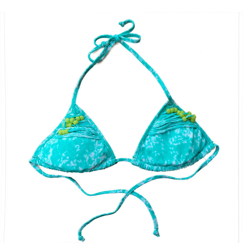 Женское бикини синий треугольный купальник с заниженной талией бразильские