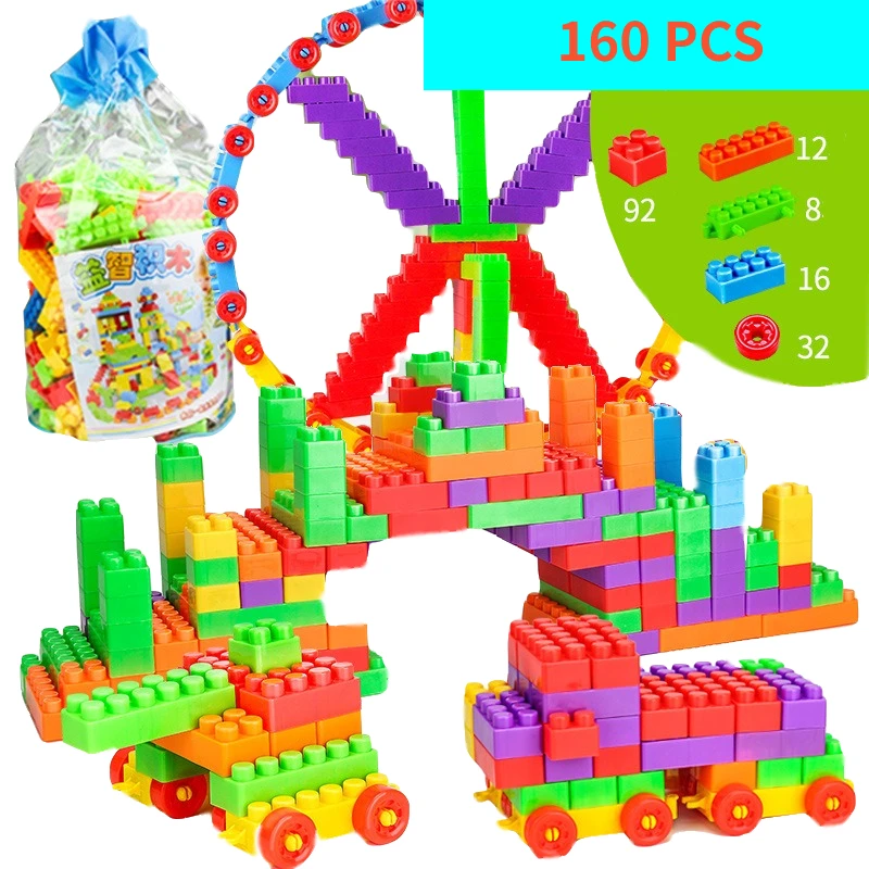 72 400 шт большие креативные Buiding блоки детские цветные образовательные