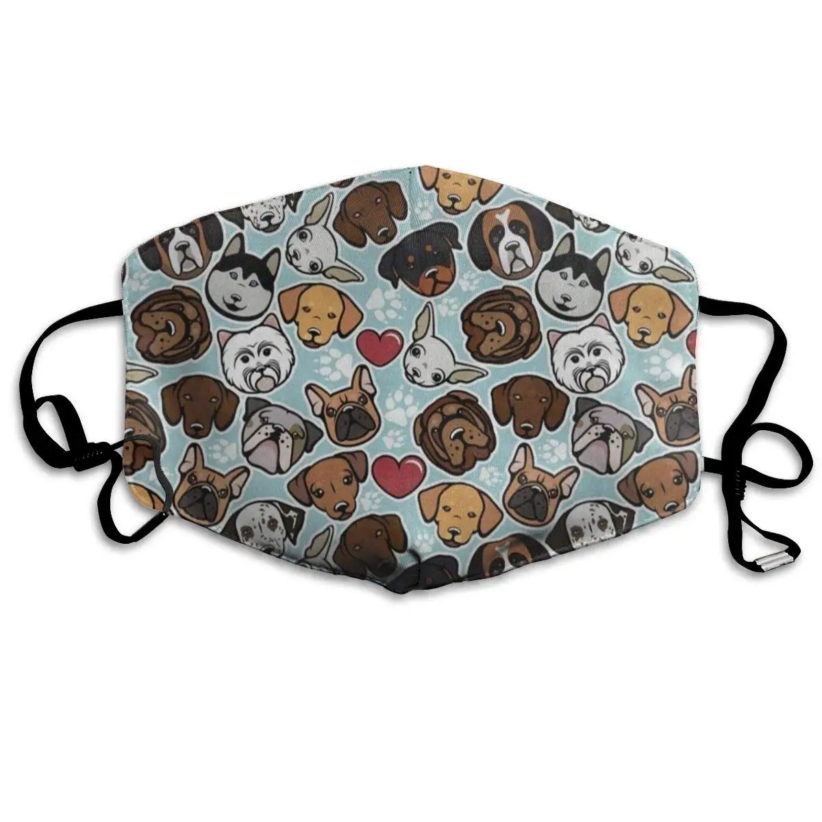 Забавная дизайнерская маска для рта от пыли с принтом лапы собаки таксы