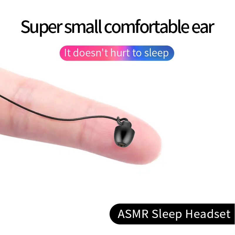 The 3.5 plug sleep headset is suitable for Xiaomi Hongmi iphone7 plus Huawei's C-type earphone, boys' and girls' sleep earphones