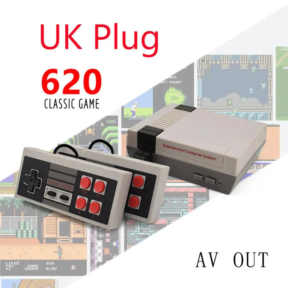 F Встроенные 500/620 классические игры ТВ портативная игровая консоль Обучающие игрушки 8 бит Ретро игровой плеер Игрушки для детей подарок - Цвет: F